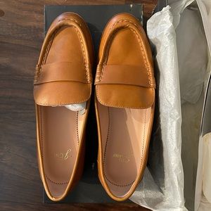 J Crew leather penny loafers